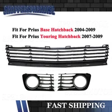 For Toyota Prius 2004-2009 Front Lower Bumper Grille+Fog Light Bezel Cover LH RH