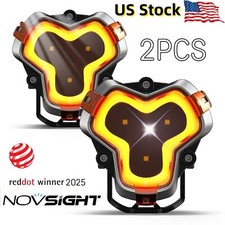 Novsight 3 Led Work Light Spot Pod Driving Off Road Jeep Suv Truck Pickup Lamp