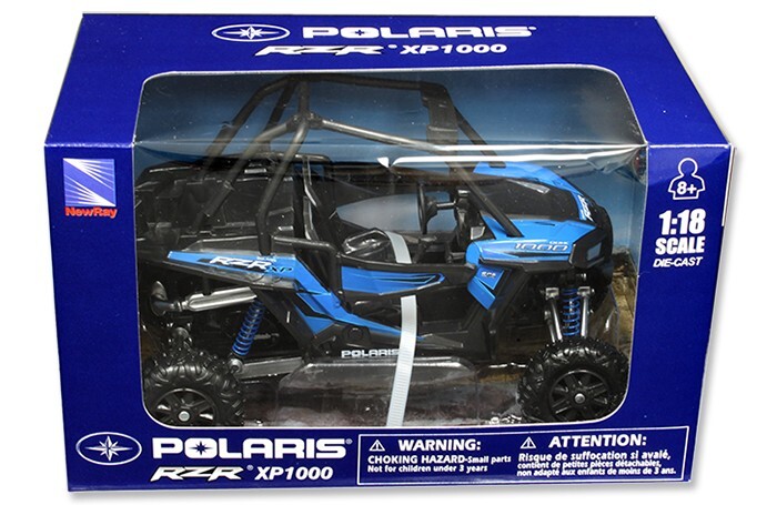 NEW RAY 57593 B POLARIS RZR XP 1000 DUNE BUGGY 4 WHEELS 1/18 BLUE