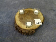 # A68 wooden rustic black walnut candle holder made in the USA