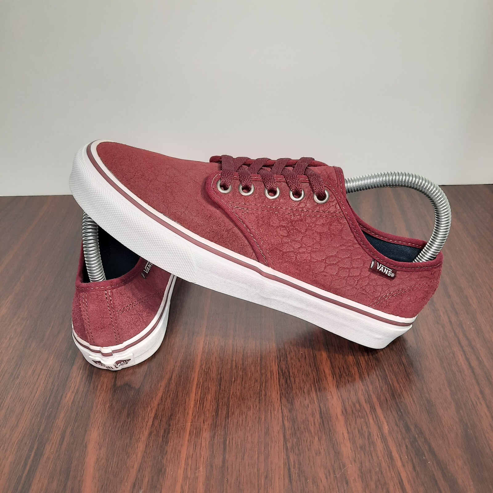 red snakeskin vans