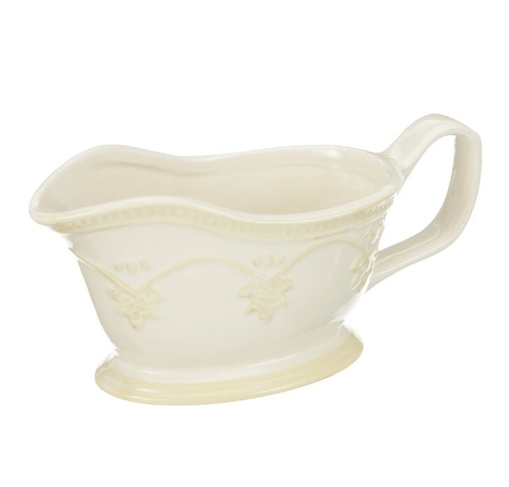 Pioneer Woman Farmhouse Lace Stoneware Embossed Off White