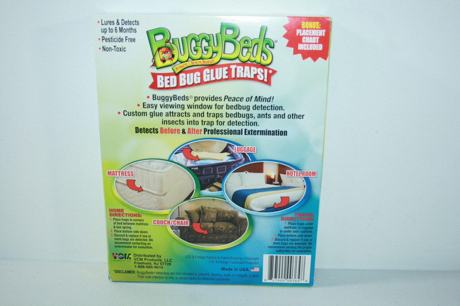 Buggy Beds Early Detection For Bed Bugs 12 Pack Bed Bug Glue Traps
