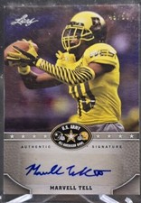 2015 Leaf U.S. Army All-American Bowl Autographs Silver #BA-MT1 Marvell Tell /50