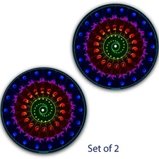 Set of 2 Follow The Wolf #2 Slipmat Turntable 12" Scratch Pad Slip Mat DJ x2