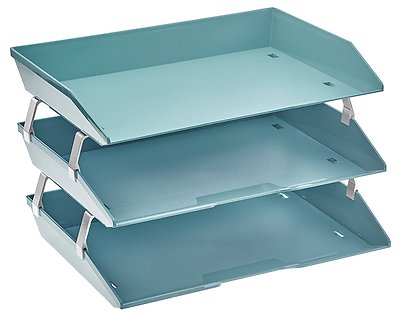 Acrimet Facility 3 Tiers Triple Letter Tray (Solid Green Color)
