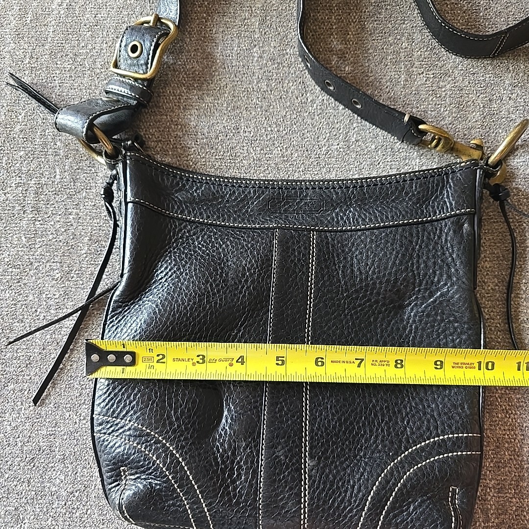 Coach Y2k Bleeker Shoulder Leather 10398 Black Crossbody Bag