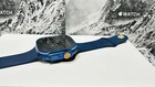 49MM Apple Watch ULTRA 2 CUSTOM BLUE ANODIZED Blue Sport Band Gold Plated Pin