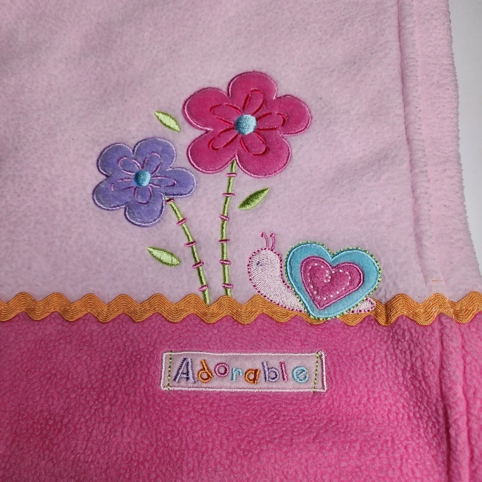 Child of Mine Carters розовое флисовое одеяло цветы улитка очаровательная девочка - Изображение 4 из 4