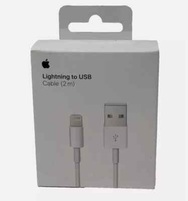 New Genuine Apple MD819AM/A White  - Lightning to USB Cable 2M  Retail Box