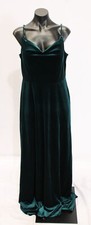 AW Bridal Women's Velvet Sleeveless Maxi Bridesmaid Dress CD4 Hunter Green US:14