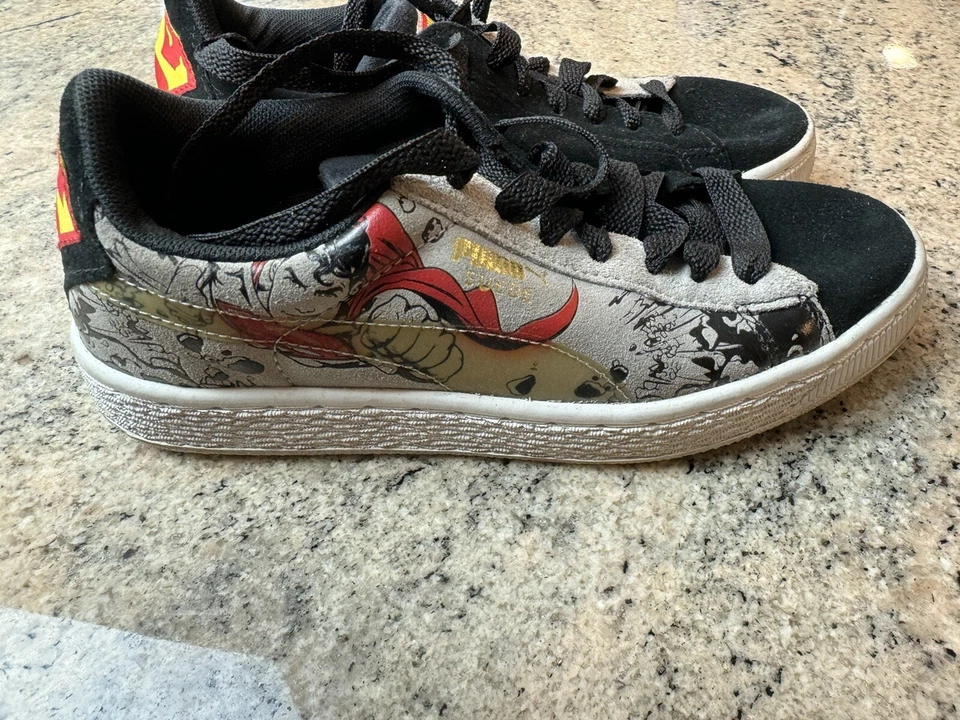 Zapatos Puma Gamuza DC Comics Superman 2015 Talla 4C Jóvenes Niños Superhéroe Patín Foto 2 de 4