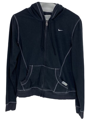 Nike x Sportswear x Vintage x Black Hoodie Girls L (12-14)