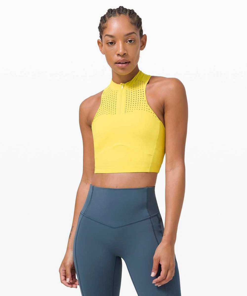 New With Tag, Lululemon Unleash Strength Bra Size 6, Color: Yellow  Serpentine