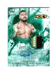 WWE Andrade Cien Almas 2018 Topps Undisputed Green Autograph Relic Card SN31/50