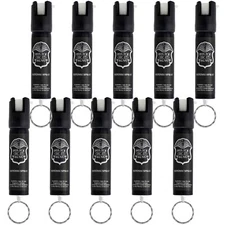 10 pack Police Magnum 3/4oz Keyring GID pepper spray Safety Security Protection