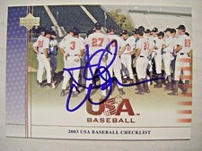 JARED WEAVER signed RC ANGELS 2003 USA Upper Deck baseball card AUTO Autographed