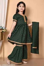 Raksha Bandhan Trendy Girls Kurta Sharara set with dupatta for girls