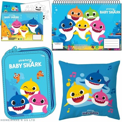 Childrens Kids Boys Girls Pinkfong Baby Shark Colouring Accessories Pens Toys Ebay