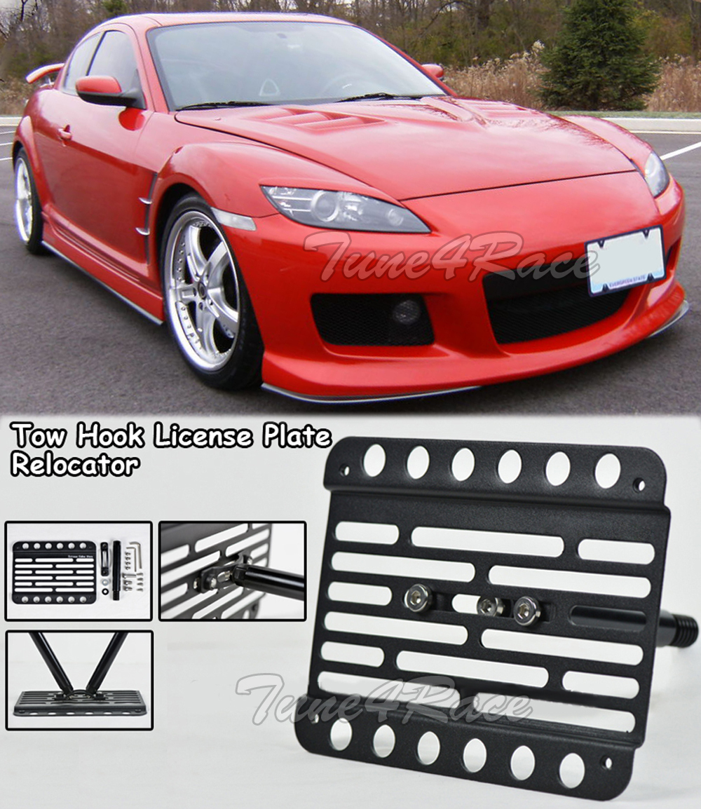For 04-08 Mazda RX-8 Front Bumper Tow Hook License Plate Bracket