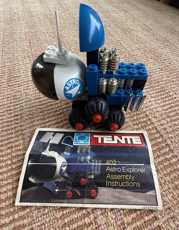 Vtg TENTE Model 402 Astro Explorer 1978 Hasbro Bldg Set 33/35 Pc