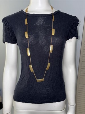 Gaby's Extra Long Gold Tone Costume Jewelry Necklace 40 
