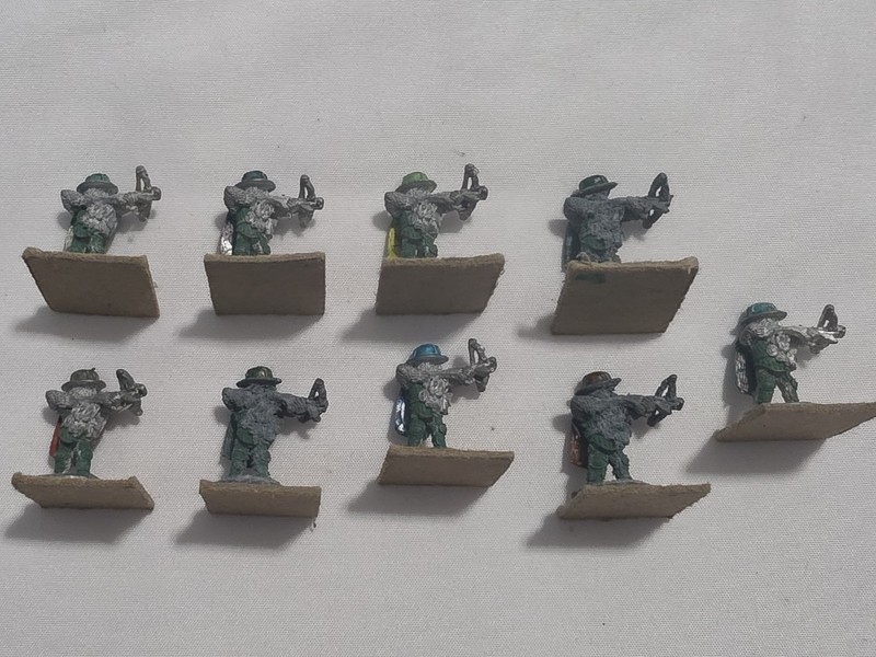 Metal Miniature Figures RPG Wargames D&D Elf Dwarf Archers #14