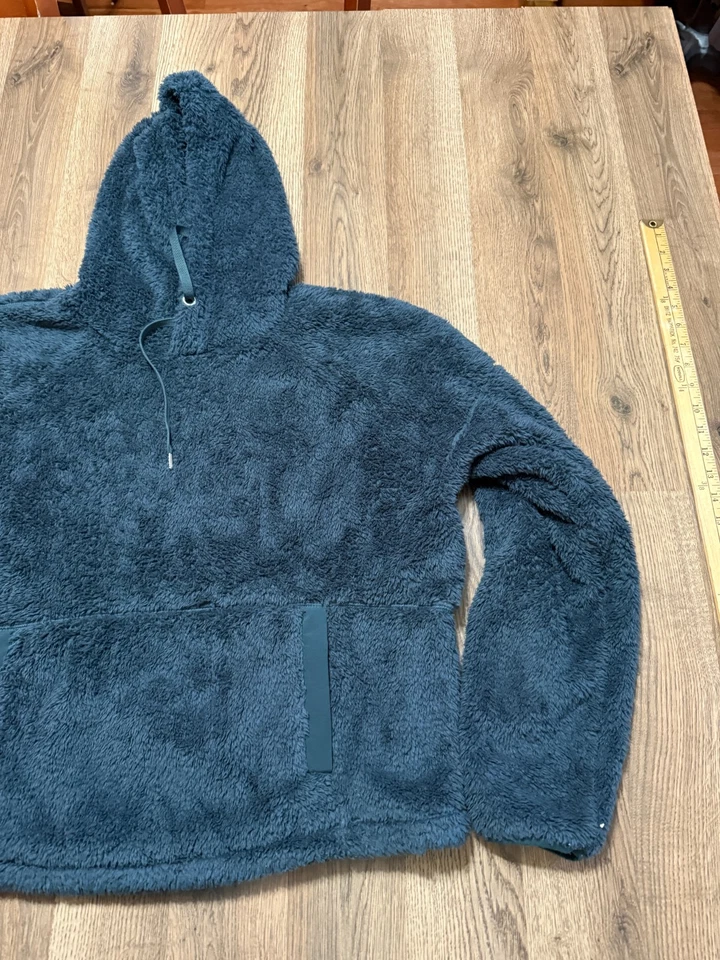 Tek Gear толстовка с капюшоном, женский размер XL, зеленый, пуловер, флис, толстовка, шнурок - Изображение 4 из 4