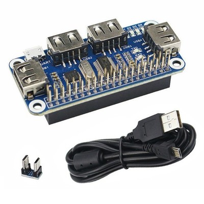 5V USB Hub Extension Board & Micro USB Converter & Cable For Raspberry Zero/W D