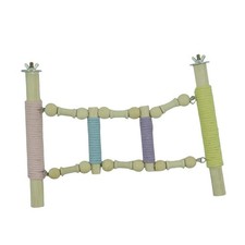 4 Rung Small Parrots Ladder Perch for Bird Cage Climbing Toy Screw Mounted