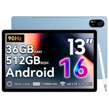 Blackview Mega 8 4G LTE Android Tablet 13 Zoll 36GB+512GB 11000mAh Gemini …