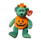 Ty Halloween Beanie Baby TRICKY Bear Vintage Pumpkin Bear NWT Plush Toy #C
