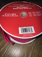 Celebrate It Wired Jumbo Ribbon 2.5" x 80ft Hot Pink NWT 25.99