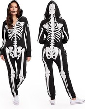 Tipsy Elves Women's Skeleton Bodysuit Costume Size MED Halloween