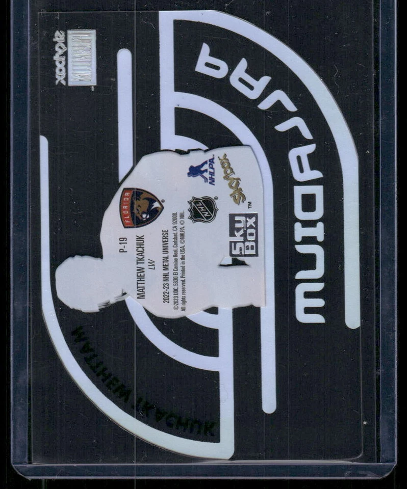 2022-23 SkyBox Metal Universe #P-19 Matthew Tkachuk Palladium - Image 2 of 2