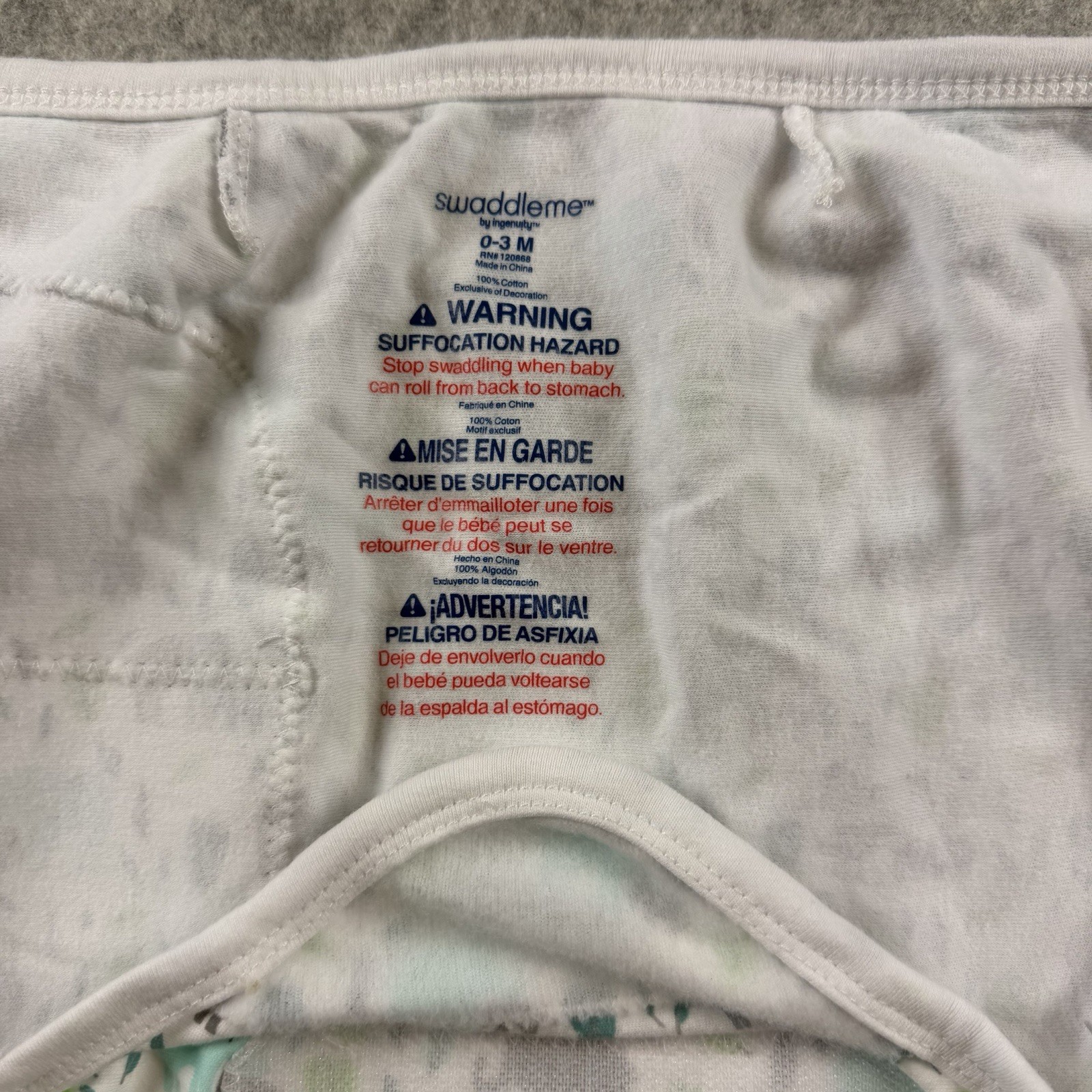 SwaddleMe By Ingenuity Comfort Pack 3-pack Swaddle Size 0-3Months