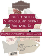 DIGITAL DOWNLOAD Printable Junk Journal Mini Kit - Academia Valentine Ephemera