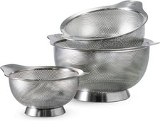 Tramontina 3 Piece Colander Set  Stainless Steel