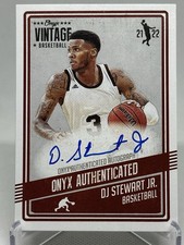 2021-22 Onyx Vintages DJ Stewart Jr. #VAST Blue Signatures 