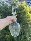 Blenko #475 "Jetson" Decanter With Stopper Crackle Glass in crystal Design 1947