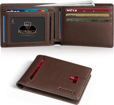 Wallet for Men Slim 11 Credit Card Holder Slots Leather RFID Blocking Small Thin