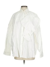 NWT Acler Women White Long Sleeve Blouse 4