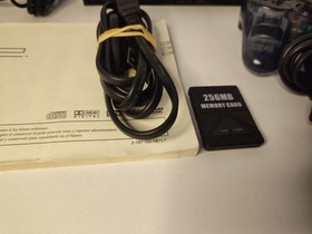 Sony PlayStation 2 PS2 Slim Black Console System Bundle SCPH-75001 W Cords