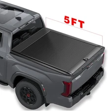 5' Retractable Hard Roll-up Truck Bed Tonneau Cover For 2020-2025 Jeep Gladiator