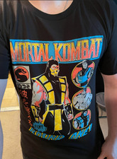 Mortal Kombat Logo short sleeve black color shirt reprint VK07370
