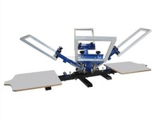 4 Color Shirt Printer 2 Station Manual Silk Screen Printing Press Machine kk