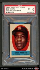 1963 Topps Peel-Offs Bill White Cardinals PSA 6 - EX/MT