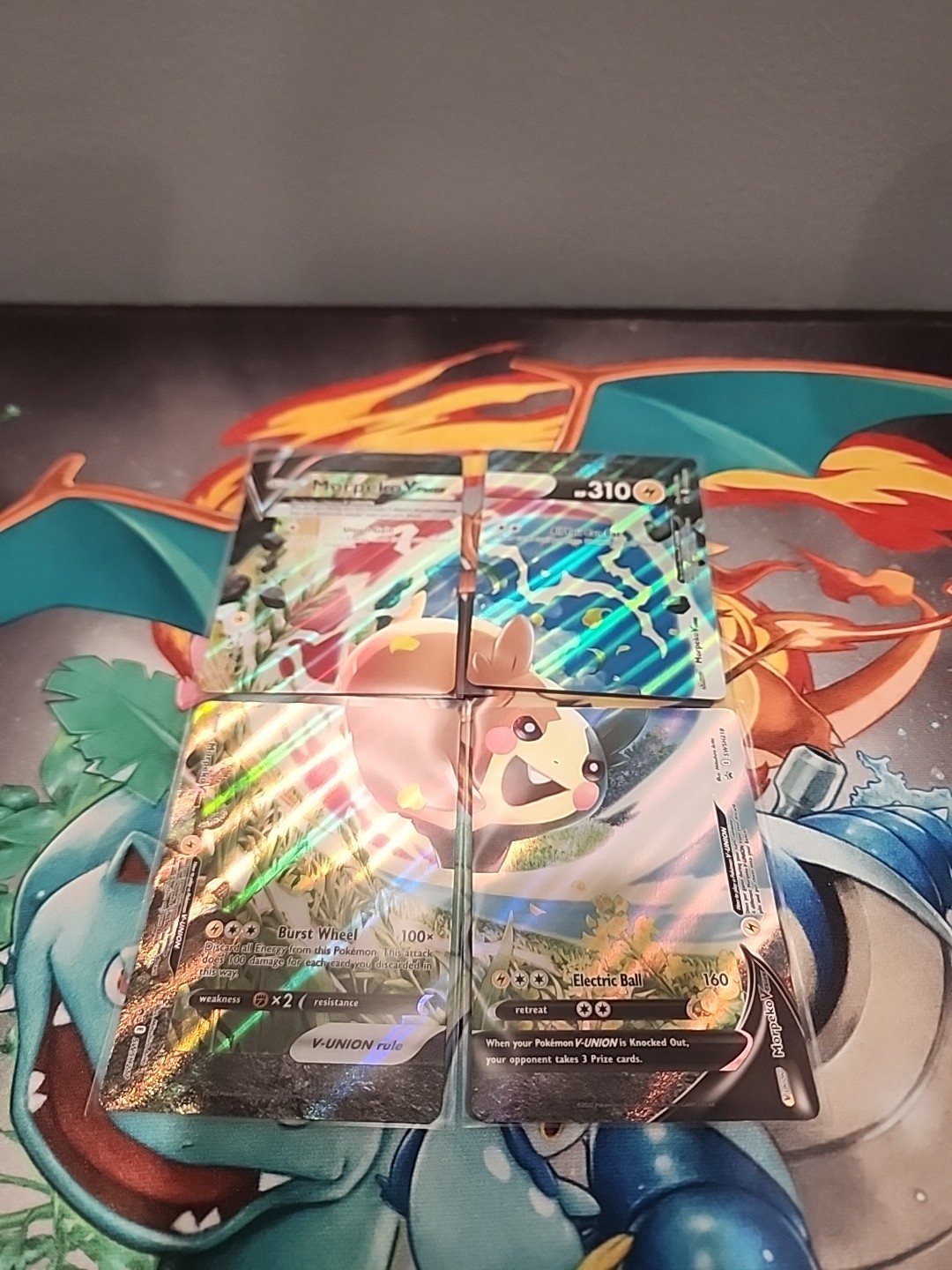 Morpeko V-Union Complete Set SWSH287 SWSH288 SWSH289 SWSH290 Pokemon Card