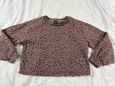 Gap Womens Small Petite Pullover Brown Leopar...