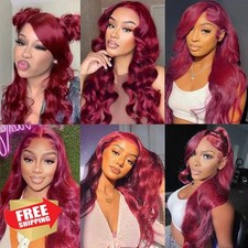 Burgundy Body Wave Bundles 28 Inch 99J Brazilian Human Hair Weave 3 Bundles